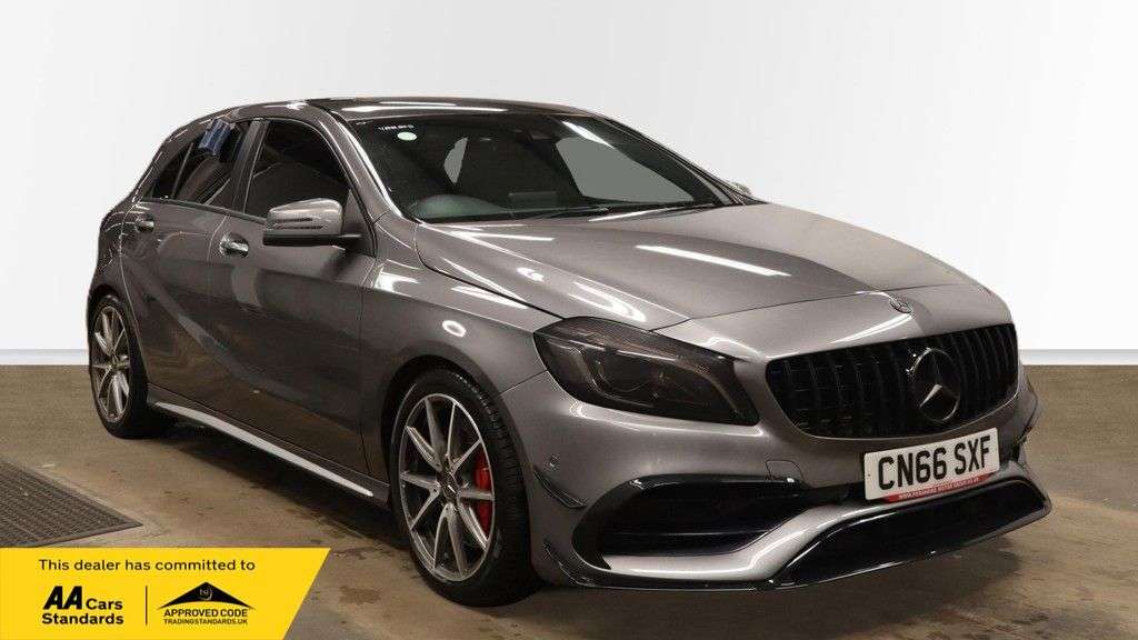 A 2016 MERCEDES-BENZ A-CLASS 2.0 A45 AMG Hatchback 5dr Petrol SpdS DCT 4MATIC Euro 6 (s/s) (360 ps) AERO A 2016 MERCEDES-BENZ A-CLASS 2.0 A45 AMG Hatchback 5dr Petrol SpdS DCT 4MATIC Euro 6 (s/s) (360 ps) AERO