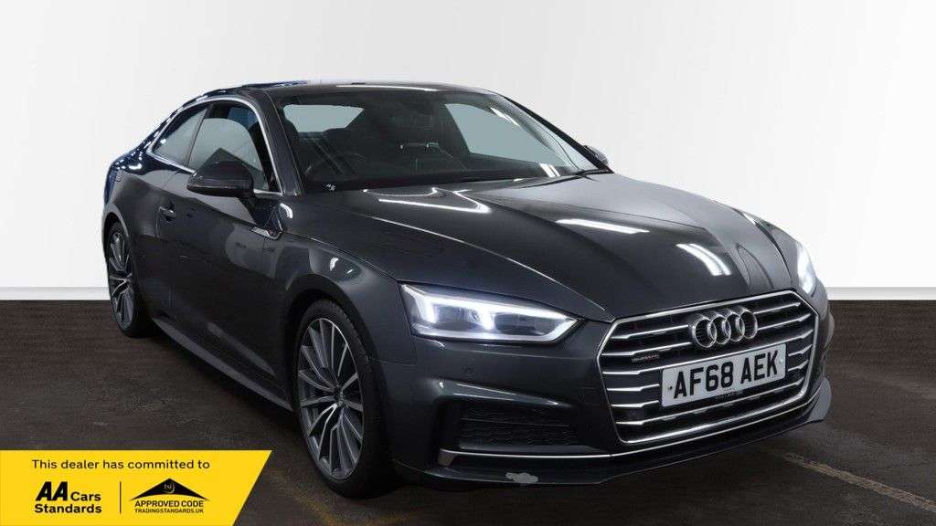 A 2018 AUDI A5 2.0 TFSI 45 S line Coupe 2dr Petrol S Tronic quattro Euro 6 (s/s) (245 ps) A 2018 AUDI A5 2.0 TFSI 45 S line Coupe 2dr Petrol S Tronic quattro Euro 6 (s/s) (245 ps)