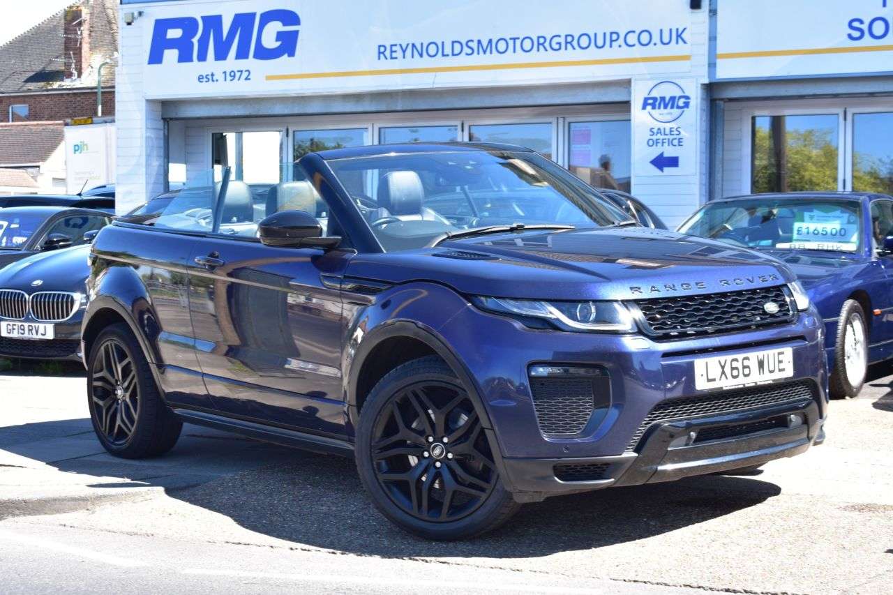 A 2016 LAND ROVER RANGE ROVER EVOQUE 2.0 TD4 HSE Dynamic Convertible 2dr Diesel Auto 4WD Euro 6 (s/s) (180 ps) A 2016 LAND ROVER RANGE ROVER EVOQUE 2.0 TD4 HSE Dynamic Convertible 2dr Diesel Auto 4WD Euro 6 (s/s) (180 ps)