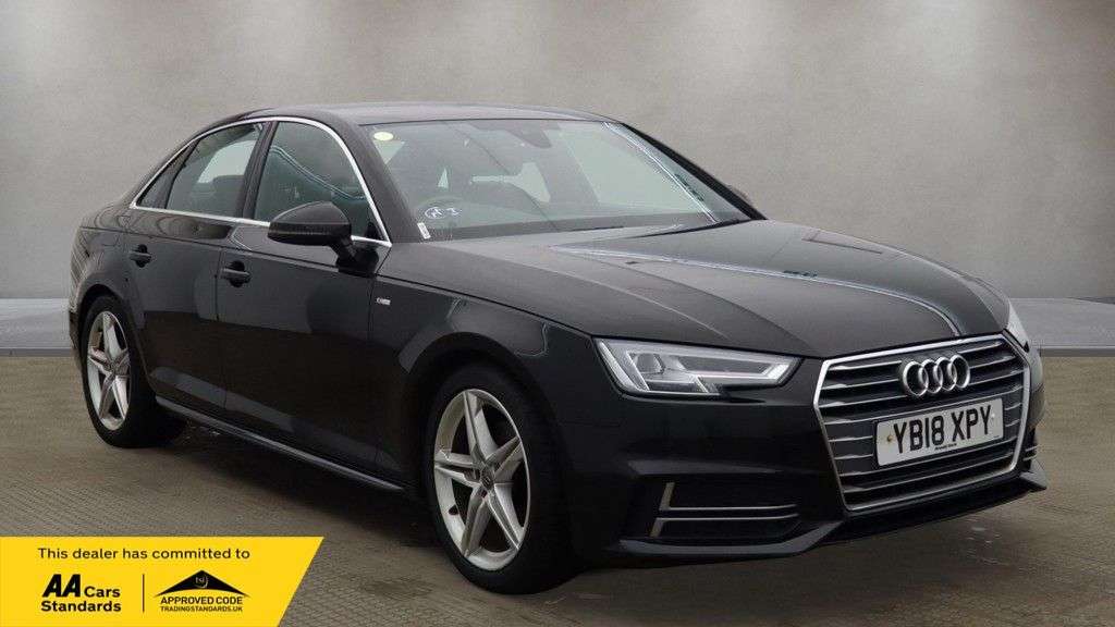 A 2018 AUDI A4 1.4 TFSI S line Saloon 4dr Petrol Manual Euro 6 (s/s) (150 ps) HEATED SEATS A 2018 AUDI A4 1.4 TFSI S line Saloon 4dr Petrol Manual Euro 6 (s/s) (150 ps) HEATED SEATS
