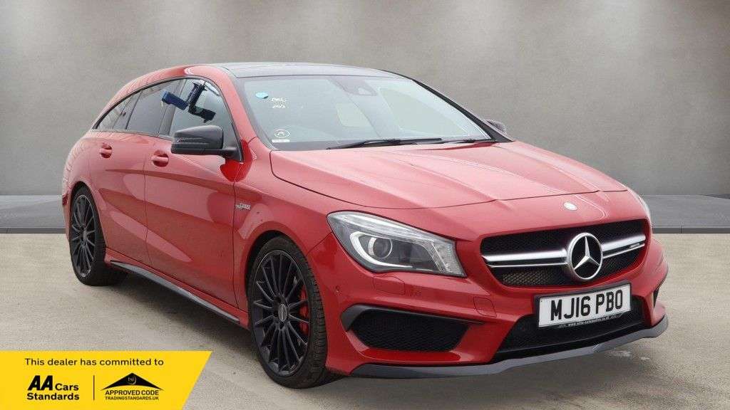 A 2016 MERCEDES-BENZ CLA 2.0 CLA45 AMG Shooting Brake 5dr Petrol SpdS DCT 4MATIC Euro 6 (s/s) (381 p A 2016 MERCEDES-BENZ CLA 2.0 CLA45 AMG Shooting Brake 5dr Petrol SpdS DCT 4MATIC Euro 6 (s/s) (381 p