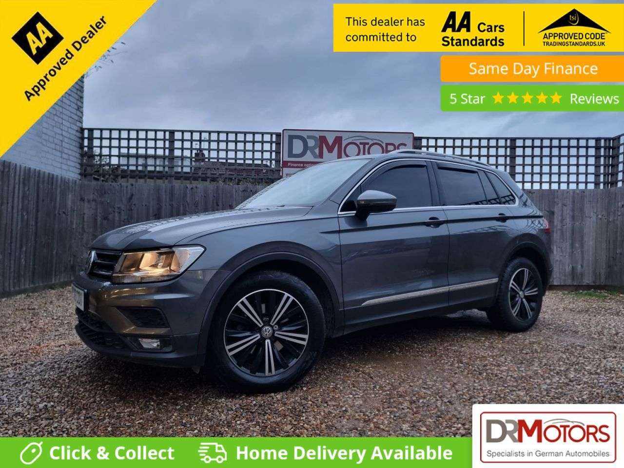 A 2018 VOLKSWAGEN TIGUAN 2.0 TDI SE Navigation SUV 5dr Diesel DSG Euro 6 (s/s) (150 ps) SAT NAV + SE A 2018 VOLKSWAGEN TIGUAN 2.0 TDI SE Navigation SUV 5dr Diesel DSG Euro 6 (s/s) (150 ps) SAT NAV + SE