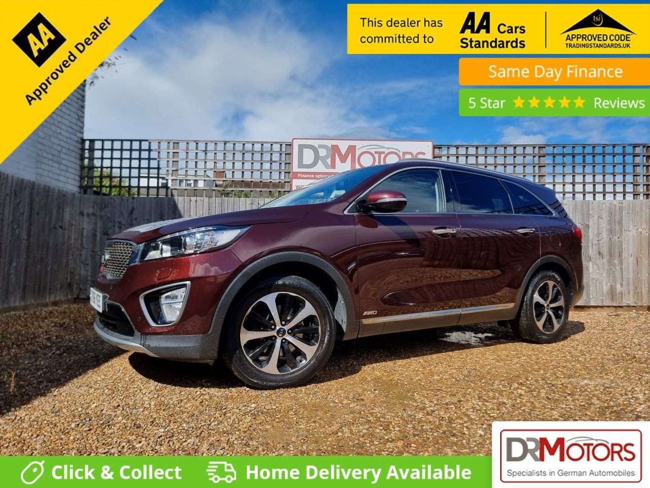 A 2016 KIA SORENTO 2.2 CRDi KX-3 SUV 5dr Diesel Auto AWD Euro 6 (197 bhp) + 7 SEATER + PAN ROO A 2016 KIA SORENTO 2.2 CRDi KX-3 SUV 5dr Diesel Auto AWD Euro 6 (197 bhp) + 7 SEATER + PAN ROO