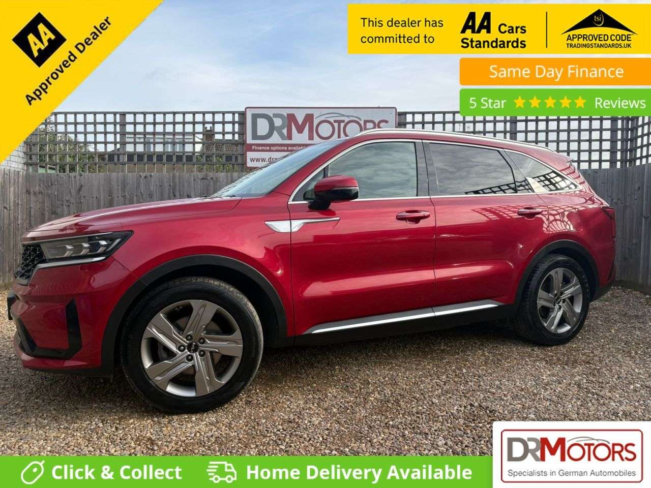 A 2022 KIA SORENTO 1.6 h T-GDi 3 SUV 5dr Petrol Hybrid Auto AWD Euro 6 (s/s) (226 bhp) 7 SEATE A 2022 KIA SORENTO 1.6 h T-GDi 3 SUV 5dr Petrol Hybrid Auto AWD Euro 6 (s/s) (226 bhp) 7 SEATE