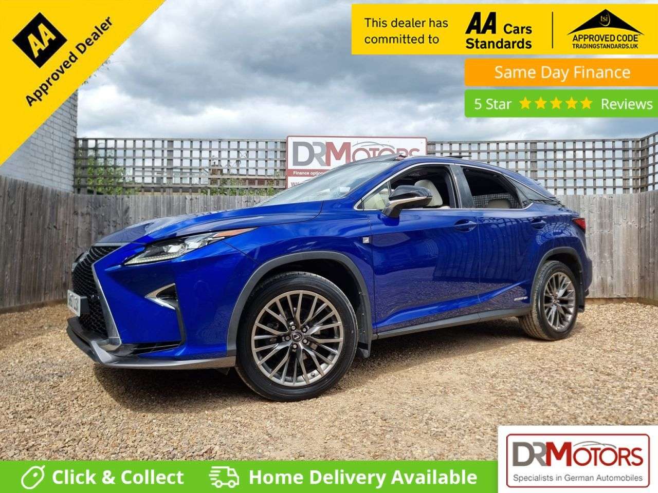 A 2017 LEXUS RX 3.5 450h V6 F Sport SUV 5dr Petrol Hybrid CVT 4WD Euro 6 (s/s) (313 ps) + S A 2017 LEXUS RX 3.5 450h V6 F Sport SUV 5dr Petrol Hybrid CVT 4WD Euro 6 (s/s) (313 ps) + S