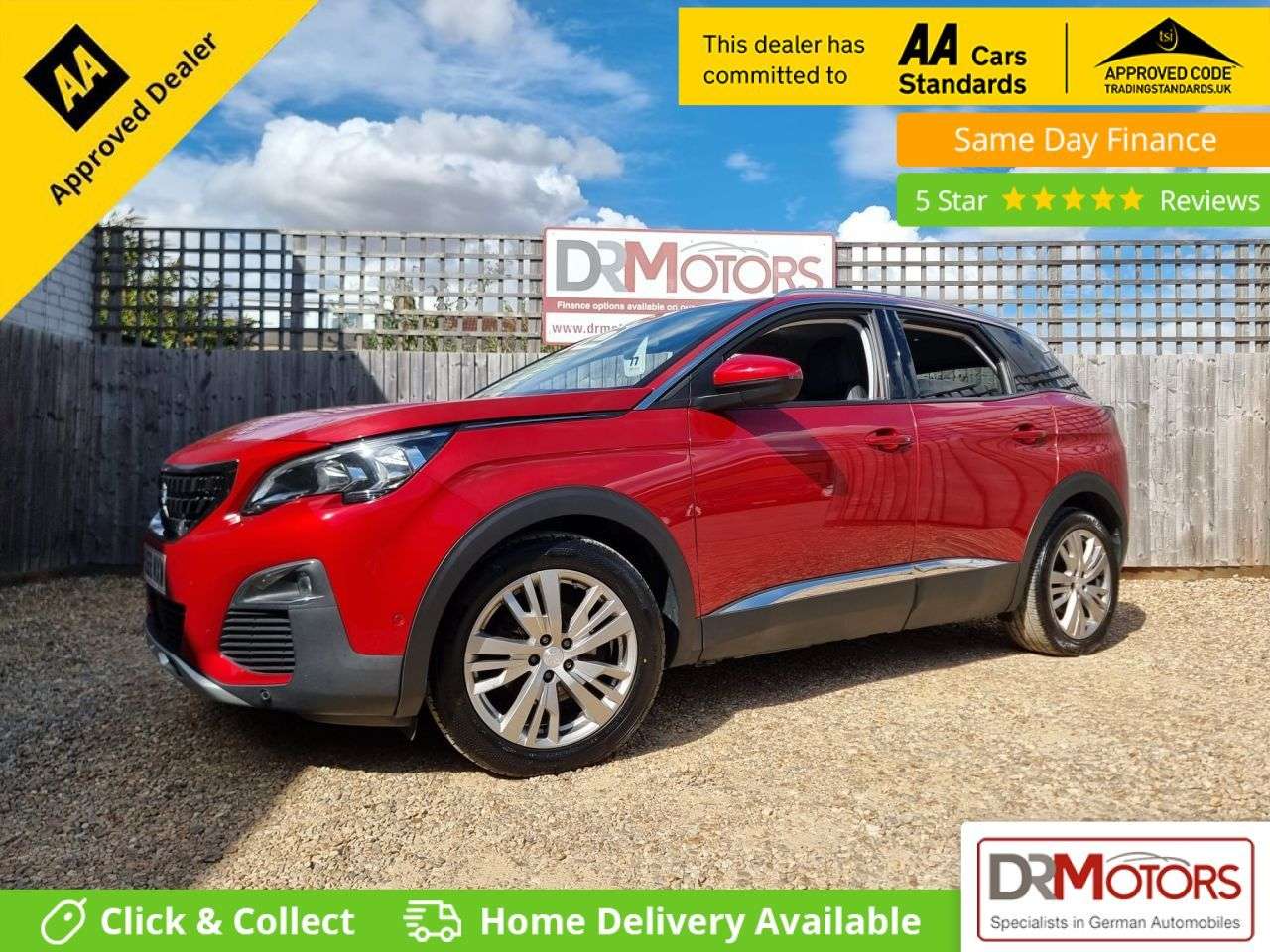 A 2018 PEUGEOT 3008 1.5 BlueHDi Allure SUV 5dr Diesel Manual Euro 6 (s/s) (130 ps) SAT NAV + R/ A 2018 PEUGEOT 3008 1.5 BlueHDi Allure SUV 5dr Diesel Manual Euro 6 (s/s) (130 ps) SAT NAV + R/