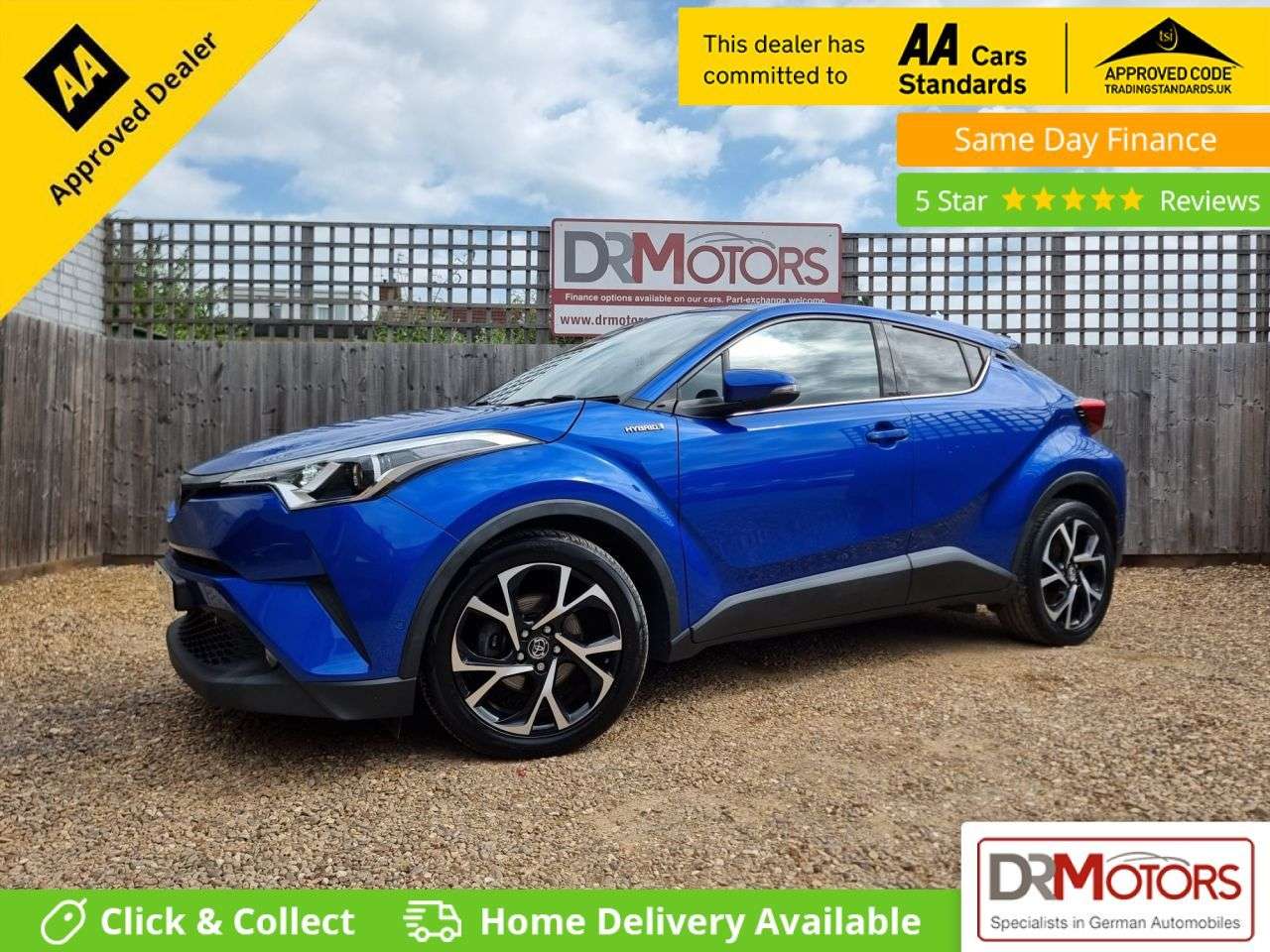 A 2018 TOYOTA C-HR 1.8 VVT-h Design SUV 5dr Petrol Hybrid CVT Euro 6 (s/s) (122 ps) SAT NAV + A 2018 TOYOTA C-HR 1.8 VVT-h Design SUV 5dr Petrol Hybrid CVT Euro 6 (s/s) (122 ps) SAT NAV +