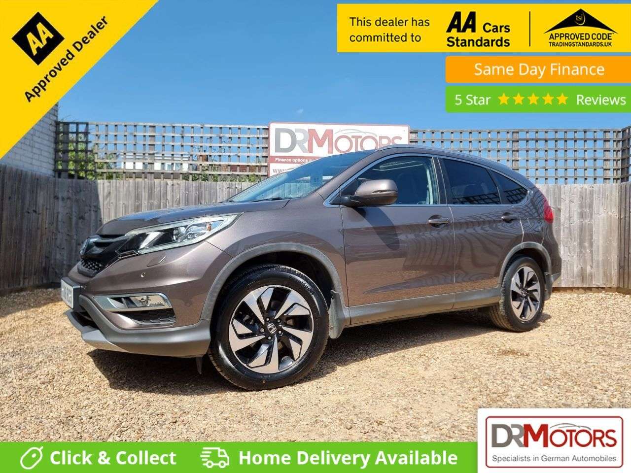 A 2016 HONDA CR-V 1.6 i-DTEC EX SUV 5dr Diesel Manual 4WD Euro 6 (s/s) (160 ps) SAT NAV + PAN A 2016 HONDA CR-V 1.6 i-DTEC EX SUV 5dr Diesel Manual 4WD Euro 6 (s/s) (160 ps) SAT NAV + PAN