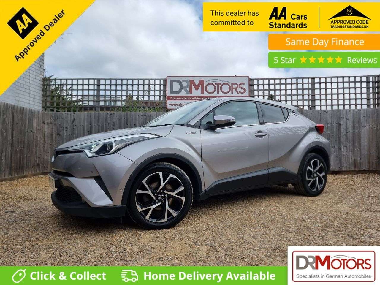 A 2019 TOYOTA C-HR 1.8 VVT-h Design SUV 5dr Petrol Hybrid CVT Euro 6 (s/s) (122 ps) SAT NAV + A 2019 TOYOTA C-HR 1.8 VVT-h Design SUV 5dr Petrol Hybrid CVT Euro 6 (s/s) (122 ps) SAT NAV +