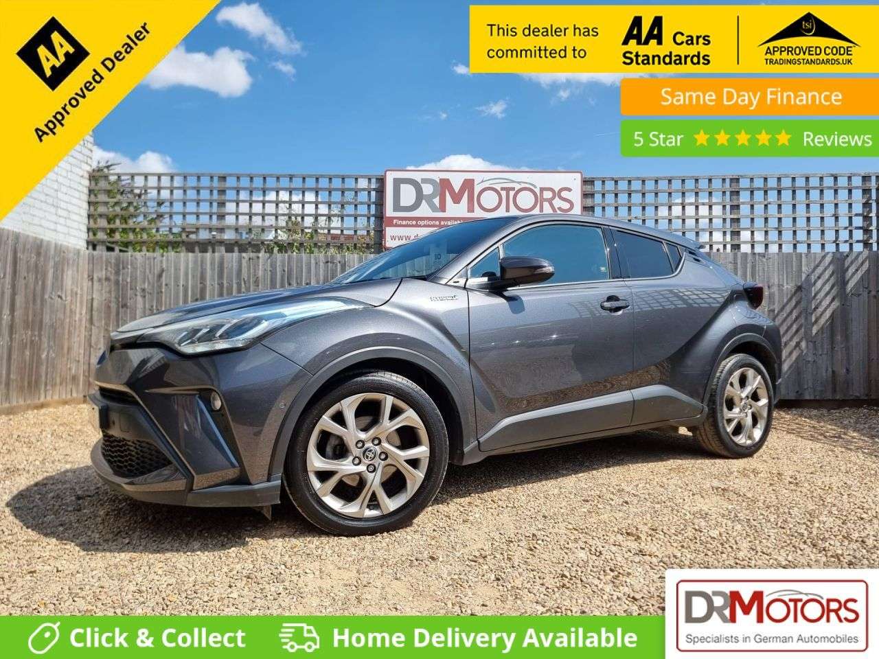 A 2021 TOYOTA C-HR 1.8 VVT-h GPF Design SUV 5dr Petrol Hybrid CVT Euro 6 (s/s) (122 ps) + SAT A 2021 TOYOTA C-HR 1.8 VVT-h GPF Design SUV 5dr Petrol Hybrid CVT Euro 6 (s/s) (122 ps) + SAT