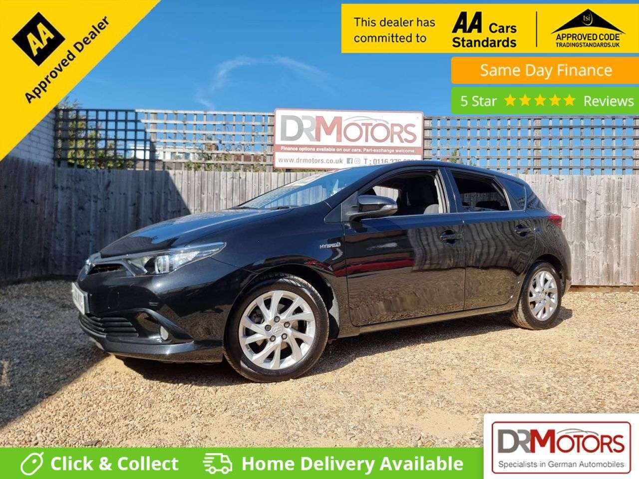 A 2016 TOYOTA AURIS 1.8 VVT-h Icon Hatchback 5dr Petrol Hybrid CVT Euro 6 (s/s) (Safety Sense) A 2016 TOYOTA AURIS 1.8 VVT-h Icon Hatchback 5dr Petrol Hybrid CVT Euro 6 (s/s) (Safety Sense)