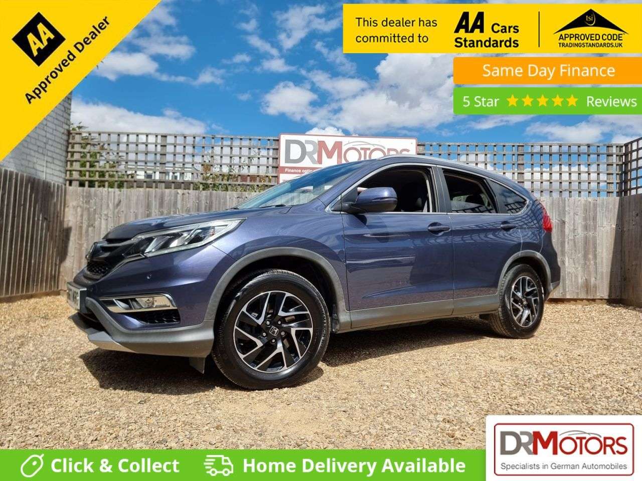 A 2017 HONDA CR-V 1.6 i-DTEC SE Plus Navi SUV 5dr Diesel Manual 4WD Euro 6 (s/s) (160 ps) + S A 2017 HONDA CR-V 1.6 i-DTEC SE Plus Navi SUV 5dr Diesel Manual 4WD Euro 6 (s/s) (160 ps) + S
