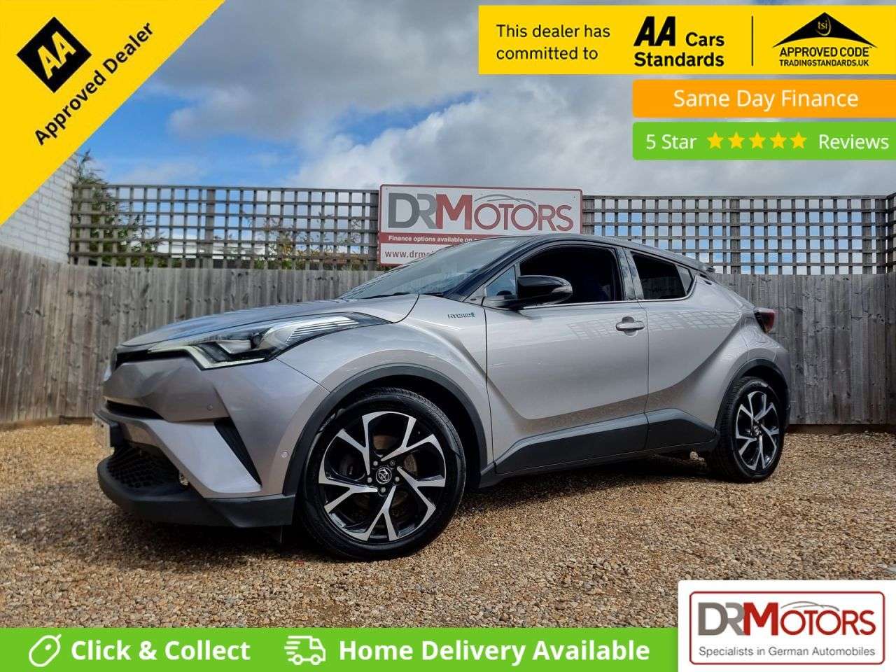 A 2018 TOYOTA C-HR 1.8 VVT-h Dynamic SUV 5dr Petrol Hybrid CVT Euro 6 (s/s) (122 ps) + SAT NAV A 2018 TOYOTA C-HR 1.8 VVT-h Dynamic SUV 5dr Petrol Hybrid CVT Euro 6 (s/s) (122 ps) + SAT NAV