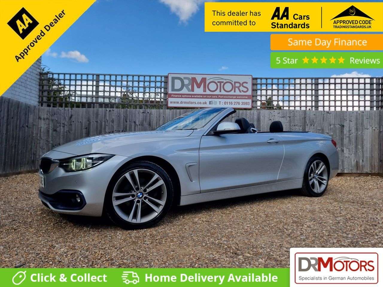 A 2019 BMW 4 SERIES 2.0 420d Sport Convertible 2dr Diesel Manual Euro 6 (s/s) (190 ps) SAT NAV A 2019 BMW 4 SERIES 2.0 420d Sport Convertible 2dr Diesel Manual Euro 6 (s/s) (190 ps) SAT NAV