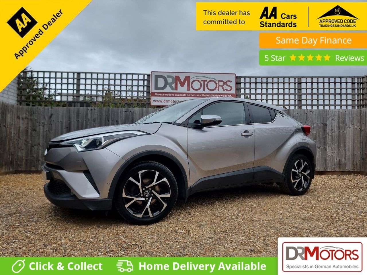 A 2018 TOYOTA C-HR 1.2 VVT-i Design SUV 5dr Petrol Manual Euro 6 (s/s) (116 ps) SAT NAV + SENS A 2018 TOYOTA C-HR 1.2 VVT-i Design SUV 5dr Petrol Manual Euro 6 (s/s) (116 ps) SAT NAV + SENS