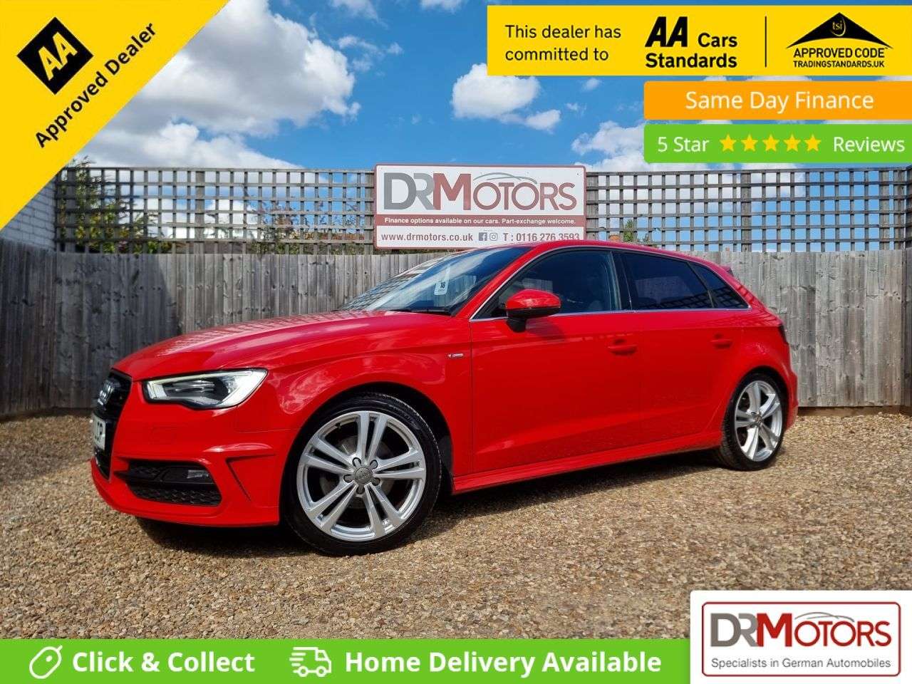 A 2013 AUDI A3 1.4 TFSI S line Sportback 5dr Petrol Manual Euro 5 (s/s) (122 ps) SAT NAV + A 2013 AUDI A3 1.4 TFSI S line Sportback 5dr Petrol Manual Euro 5 (s/s) (122 ps) SAT NAV +