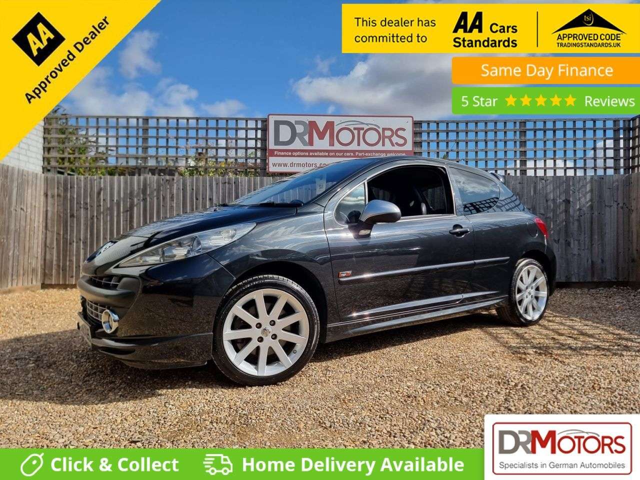 A 2008 PEUGEOT 207 1.6 THP GTi Hatchback 3dr Petrol Manual (171 g/km, 175 bhp) ALLOY WHEELS + A 2008 PEUGEOT 207 1.6 THP GTi Hatchback 3dr Petrol Manual (171 g/km, 175 bhp) ALLOY WHEELS +