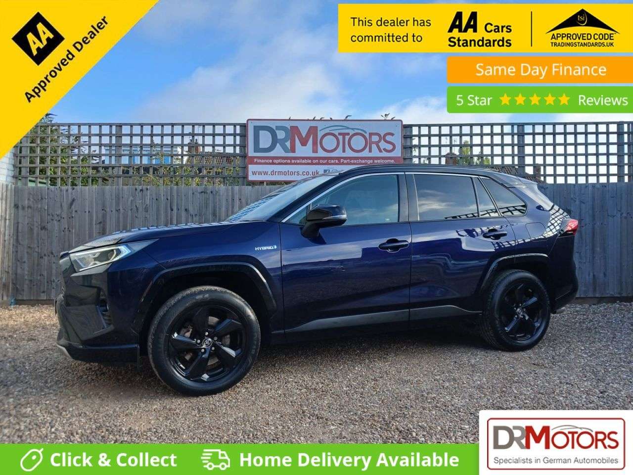 A 2019 TOYOTA RAV4 2.5 VVT-h Dynamic SUV 5dr Petrol Hybrid CVT 4WD Euro 6 (s/s) (222 ps) + SAT A 2019 TOYOTA RAV4 2.5 VVT-h Dynamic SUV 5dr Petrol Hybrid CVT 4WD Euro 6 (s/s) (222 ps) + SAT