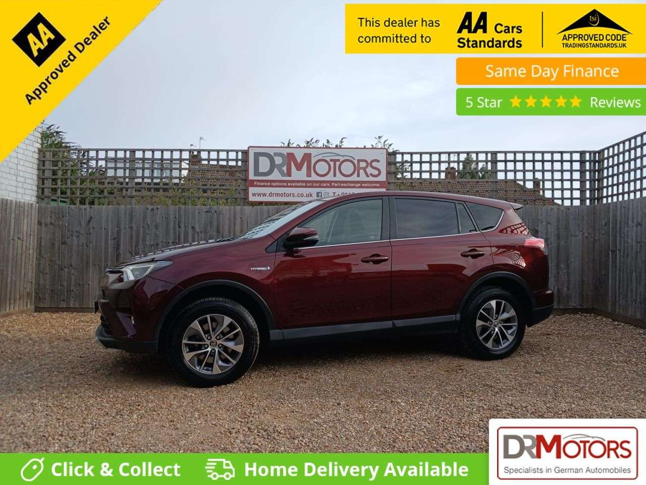 A 2017 TOYOTA RAV4 2.5 VVT-h Business Edition Plus SUV 5dr Petrol Hybrid CVT Euro 6 (s/s) (Saf A 2017 TOYOTA RAV4 2.5 VVT-h Business Edition Plus SUV 5dr Petrol Hybrid CVT Euro 6 (s/s) (Saf