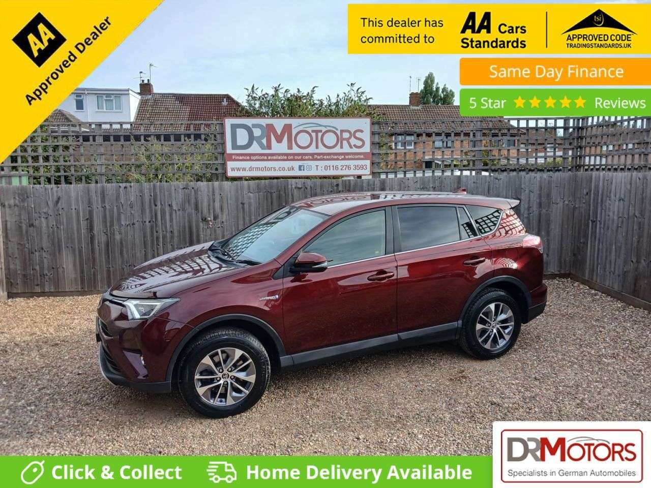 A 2017 TOYOTA RAV4 2.5 VVT-h Business Edition Plus SUV 5dr Petrol Hybrid CVT Euro 6 (s/s) (Saf A 2017 TOYOTA RAV4 2.5 VVT-h Business Edition Plus SUV 5dr Petrol Hybrid CVT Euro 6 (s/s) (Saf