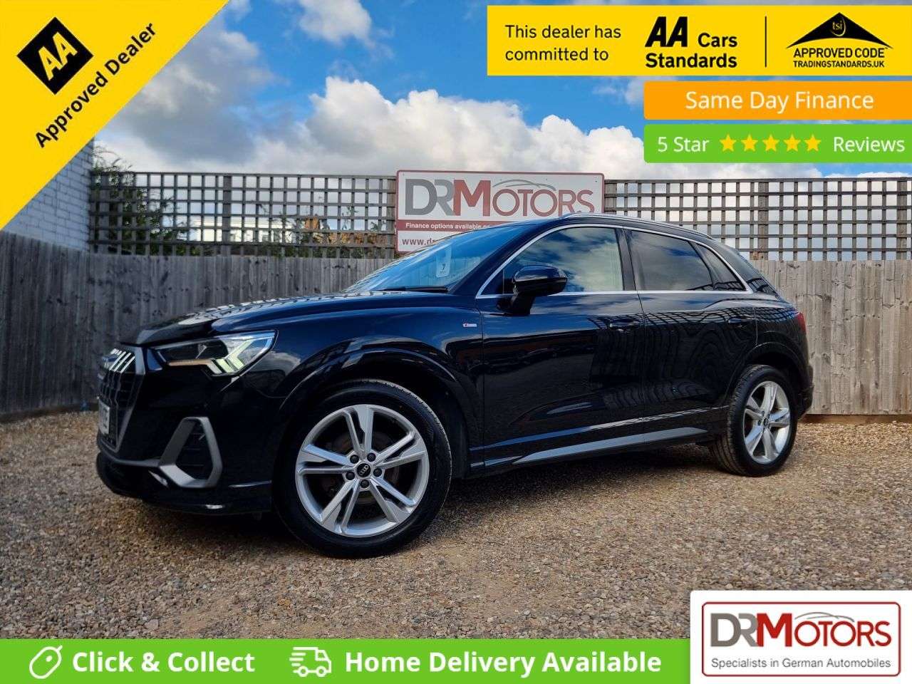 A 2021 AUDI Q3 1.5 TFSI CoD 35 S line SUV 5dr Petrol Manual Euro 6 (s/s) (150 ps) APPLE CA A 2021 AUDI Q3 1.5 TFSI CoD 35 S line SUV 5dr Petrol Manual Euro 6 (s/s) (150 ps) APPLE CA