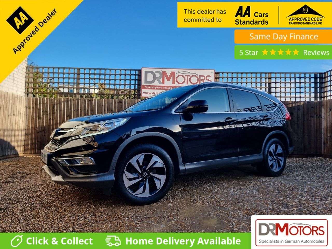 A 2016 HONDA CR-V 2.0 i-VTEC SR SUV 5dr Petrol Manual 4WD Euro 6 (s/s) (155 ps) SAT NAV + R/C A 2016 HONDA CR-V 2.0 i-VTEC SR SUV 5dr Petrol Manual 4WD Euro 6 (s/s) (155 ps) SAT NAV + R/C
