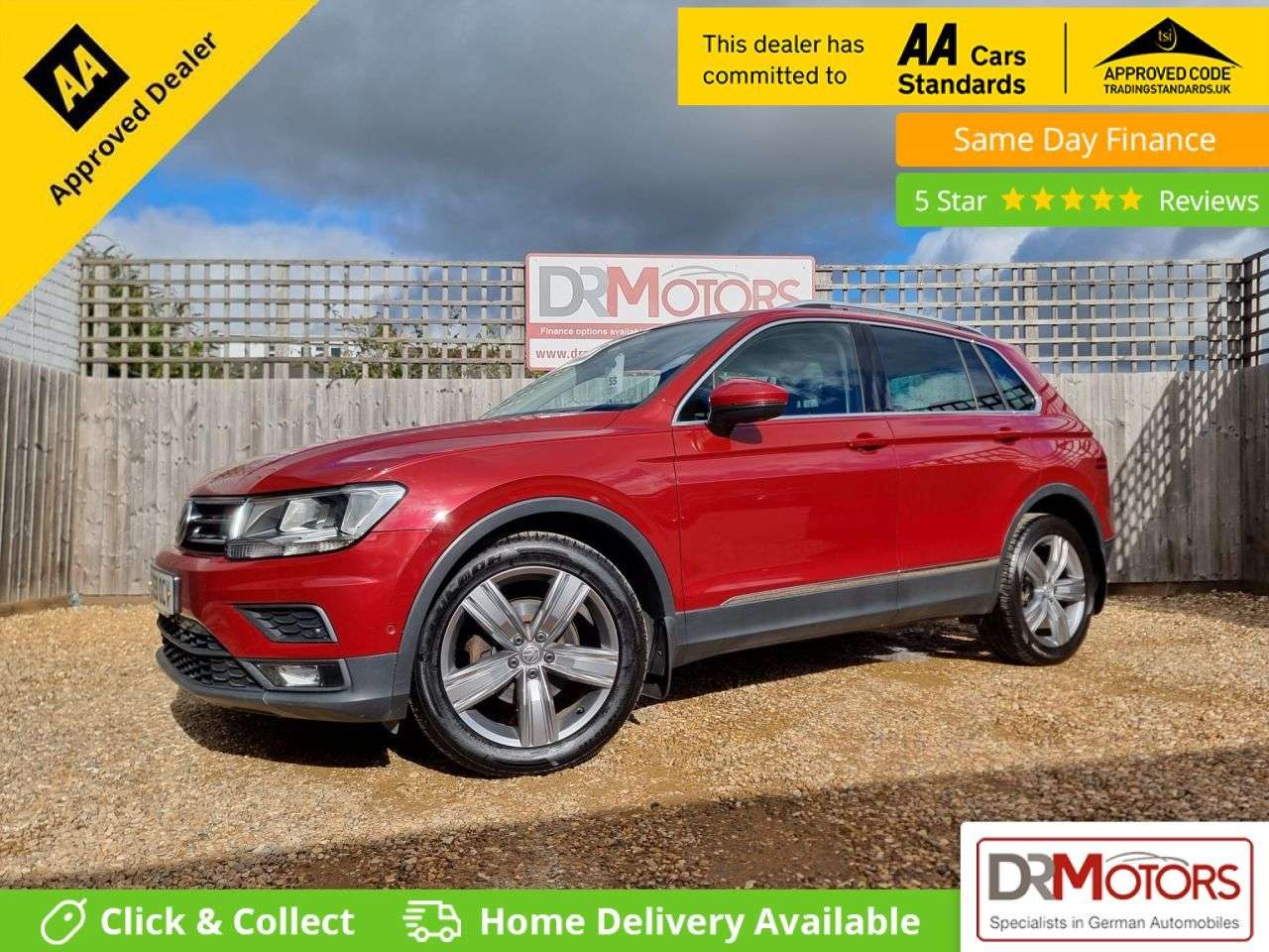 A 2019 VOLKSWAGEN TIGUAN 2.0 TDI Match SUV 5dr Diesel Manual 4Motion Euro 6 (s/s) (150 ps) SAT NAV + A 2019 VOLKSWAGEN TIGUAN 2.0 TDI Match SUV 5dr Diesel Manual 4Motion Euro 6 (s/s) (150 ps) SAT NAV +
