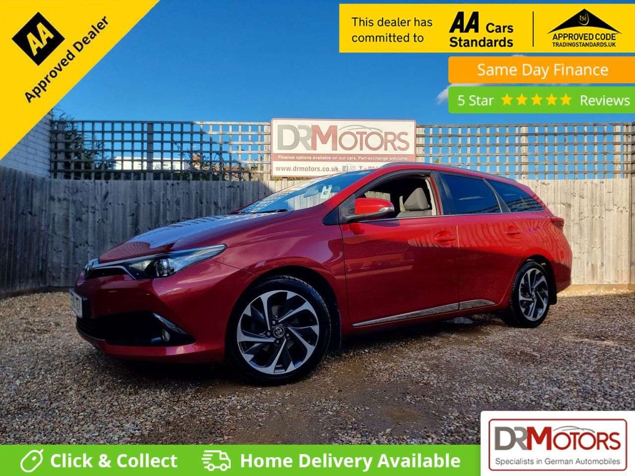 A 2016 TOYOTA AURIS 1.2 VVT-i Design Touring Sports 5dr Petrol Manual Euro 6 (s/s) (116 ps) + S A 2016 TOYOTA AURIS 1.2 VVT-i Design Touring Sports 5dr Petrol Manual Euro 6 (s/s) (116 ps) + S