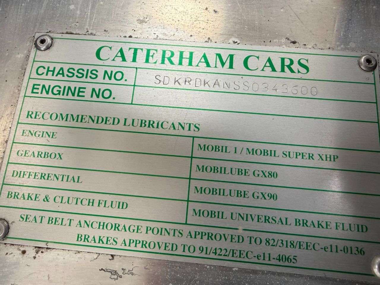 1996 CATERHAM SUPER 7 1996 CATERHAM SUPER 7