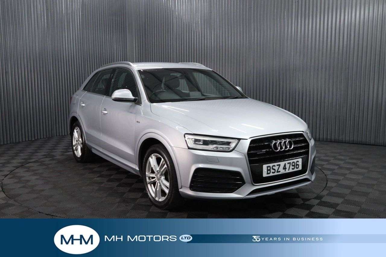 A 2015 AUDI Q3 2.0 TDI S line SUV 5dr Diesel Manual quattro Euro 6 (s/s) (150 ps) HALF LEA A 2015 AUDI Q3 2.0 TDI S line SUV 5dr Diesel Manual quattro Euro 6 (s/s) (150 ps) HALF LEA