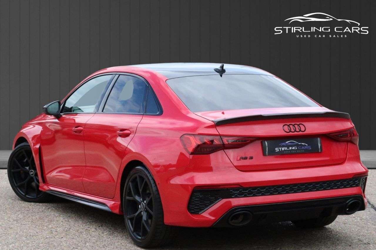 A 2022 AUDI RS3 2.5 TFSI Carbon Black Saloon 4dr Petrol S Tronic quattro Euro 6 (s/s) (400 A 2022 AUDI RS3 2.5 TFSI Carbon Black Saloon 4dr Petrol S Tronic quattro Euro 6 (s/s) (400