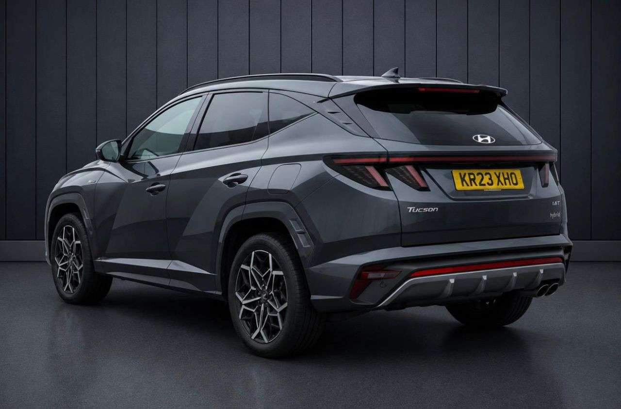 A 2023 HYUNDAI TUCSON 1.6 T-GDi 13.8kWh N Line SUV 5dr Petrol Plug-in Hybrid Auto 4WD Euro 6 (s/s A 2023 HYUNDAI TUCSON 1.6 T-GDi 13.8kWh N Line SUV 5dr Petrol Plug-in Hybrid Auto 4WD Euro 6 (s/s