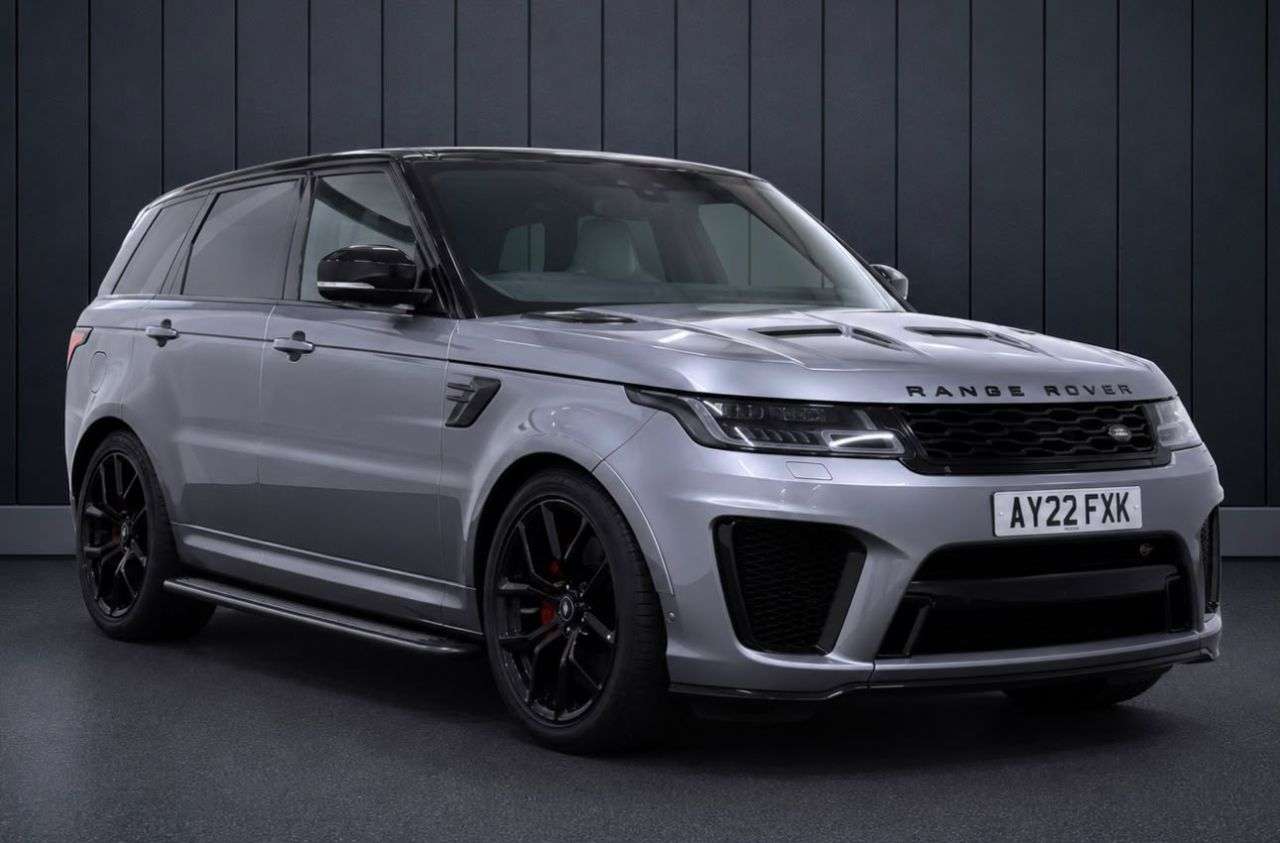 A 2022 LAND ROVER RANGE ROVER SPORT 5.0 P575 V8 GPF SVR SUV 5dr Petrol Auto 4WD Euro 6 (s/s) (575 ps) FINANCE+W A 2022 LAND ROVER RANGE ROVER SPORT 5.0 P575 V8 GPF SVR SUV 5dr Petrol Auto 4WD Euro 6 (s/s) (575 ps) FINANCE+W