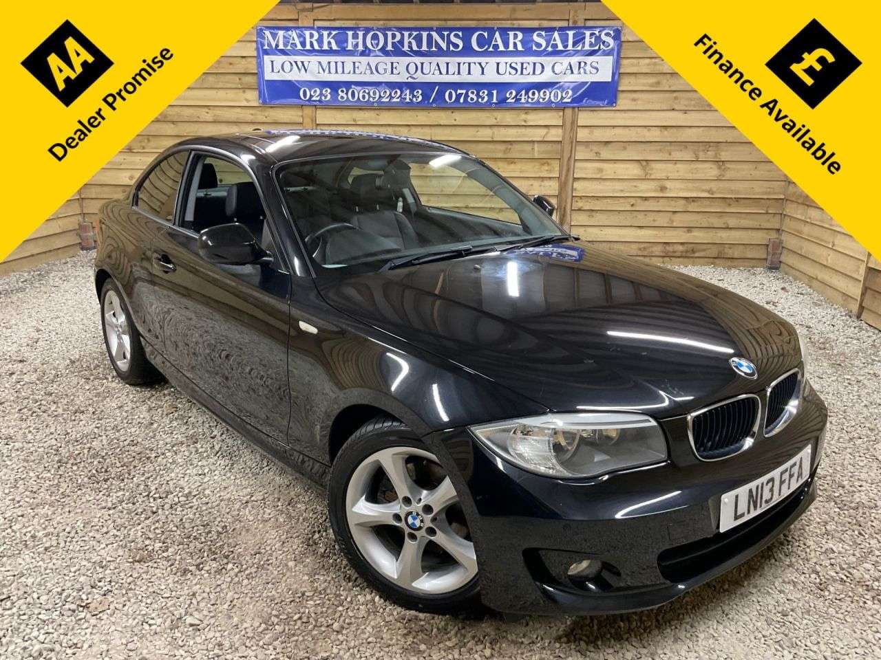 A 2013 BMW 1 SERIES 2.0 120i SE Coupe 2dr Petrol Manual Euro 5 (s/s) (170 ps) ONE LADY OWNER £2 A 2013 BMW 1 SERIES 2.0 120i SE Coupe 2dr Petrol Manual Euro 5 (s/s) (170 ps) ONE LADY OWNER £2