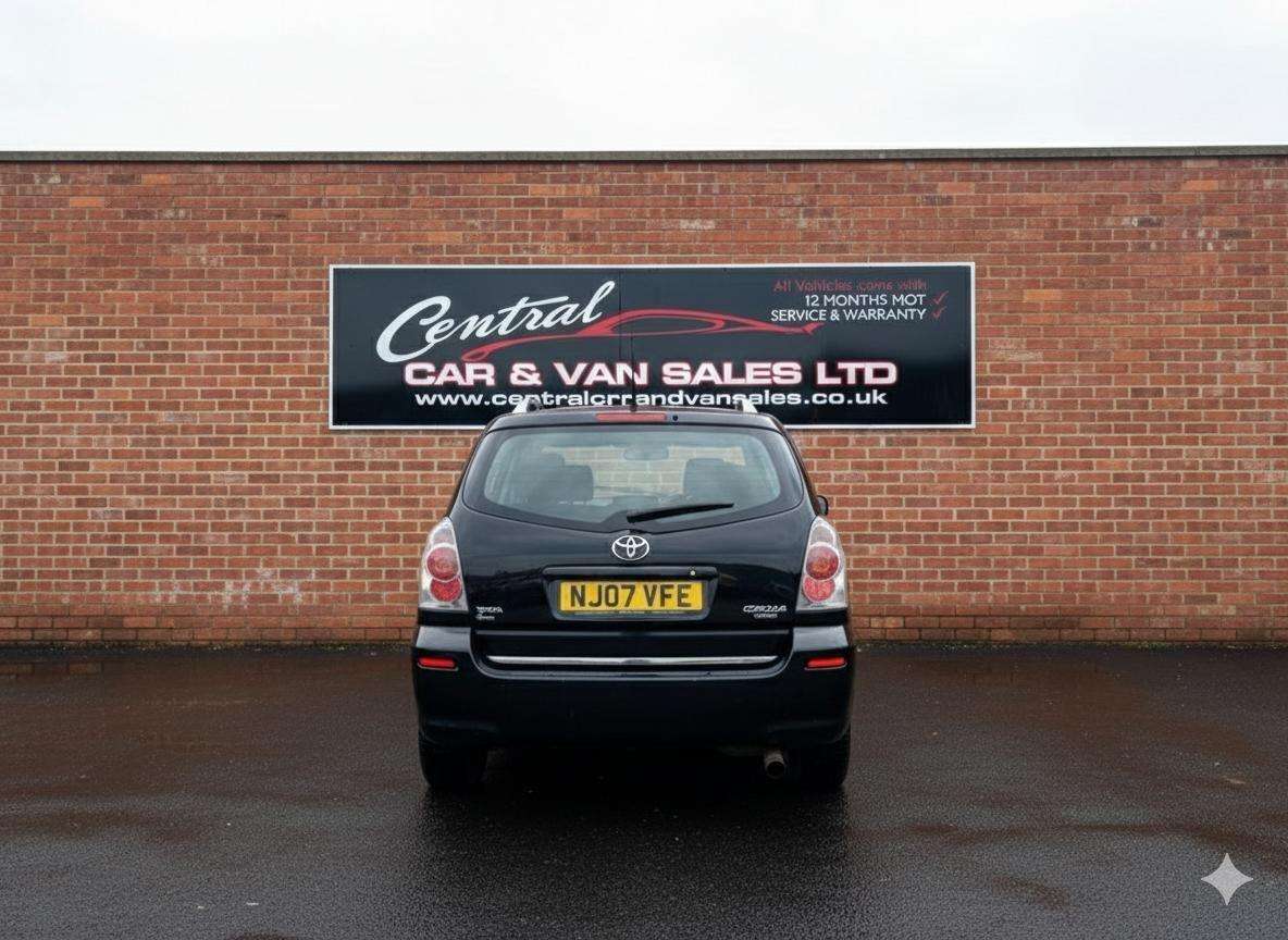 A 2007 TOYOTA COROLLA VERSO 1.8 VVT-i T Spirit MPV 5dr Petrol Manual (184 g/km, 127 bhp) Full MOT, 3 mo A 2007 TOYOTA COROLLA VERSO 1.8 VVT-i T Spirit MPV 5dr Petrol Manual (184 g/km, 127 bhp) Full MOT, 3 mo