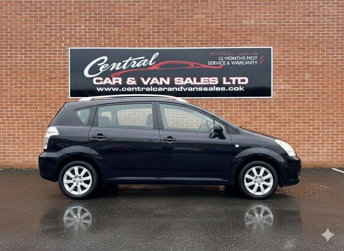 A 2007 TOYOTA COROLLA VERSO 1.8 VVT-i T Spirit MPV 5dr Petrol Manual (184 g/km, 127 bhp) Full MOT, 3 mo A 2007 TOYOTA COROLLA VERSO 1.8 VVT-i T Spirit MPV 5dr Petrol Manual (184 g/km, 127 bhp) Full MOT, 3 mo