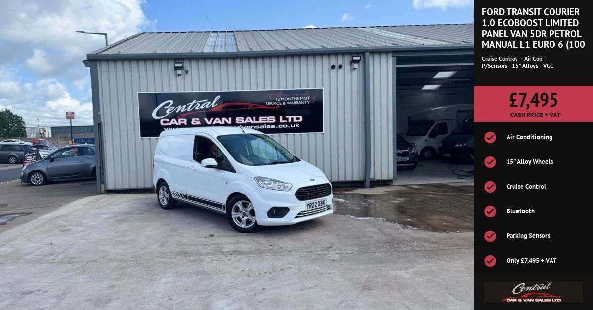 A 2022 FORD TRANSIT COURIER 1.0 EcoBoost Limited Panel Van 5dr Petrol Manual L1 Euro 6 (100 ps) P/Senso A 2022 FORD TRANSIT COURIER 1.0 EcoBoost Limited Panel Van 5dr Petrol Manual L1 Euro 6 (100 ps) P/Senso