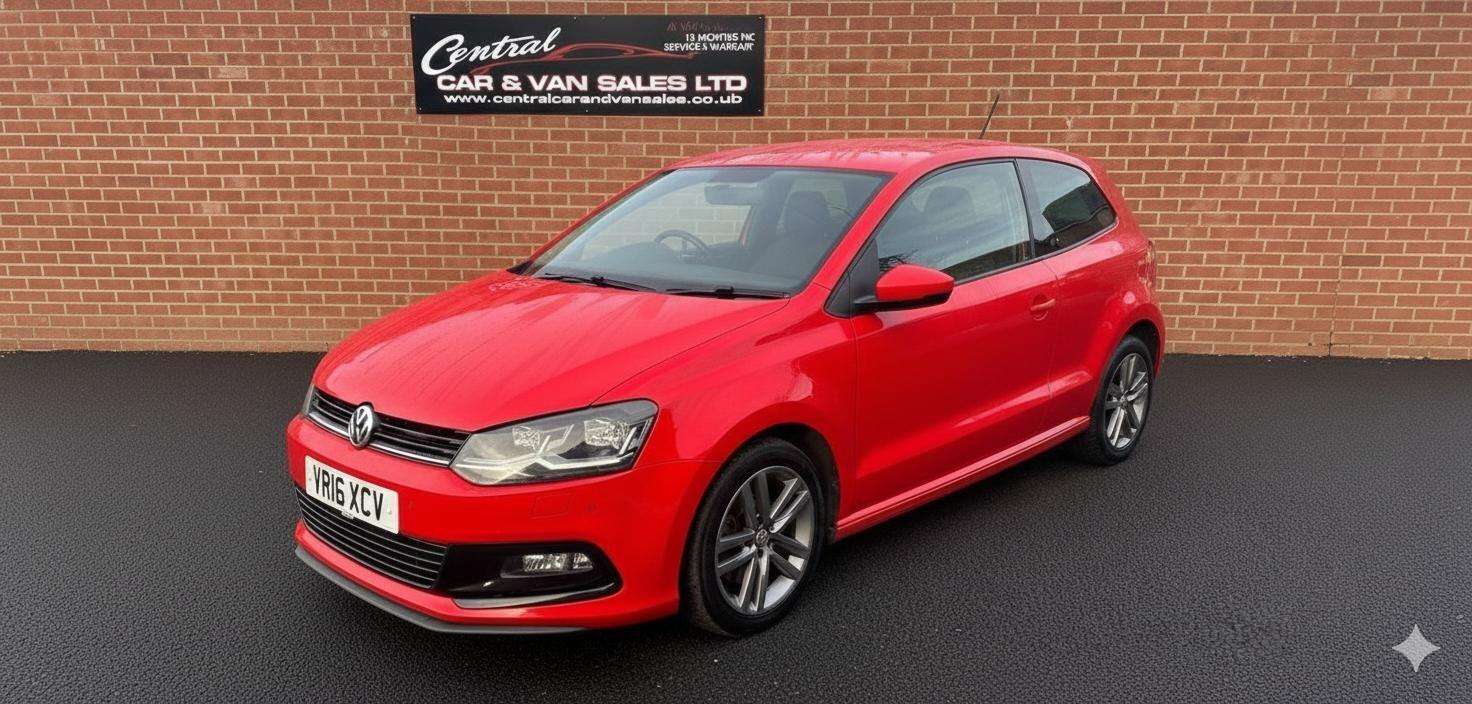 A 2016 VOLKSWAGEN POLO 1.0 TSI BlueMotion Tech R-Line Hatchback 3dr Petrol DSG Euro 6 (s/s) (110 b A 2016 VOLKSWAGEN POLO 1.0 TSI BlueMotion Tech R-Line Hatchback 3dr Petrol DSG Euro 6 (s/s) (110 b