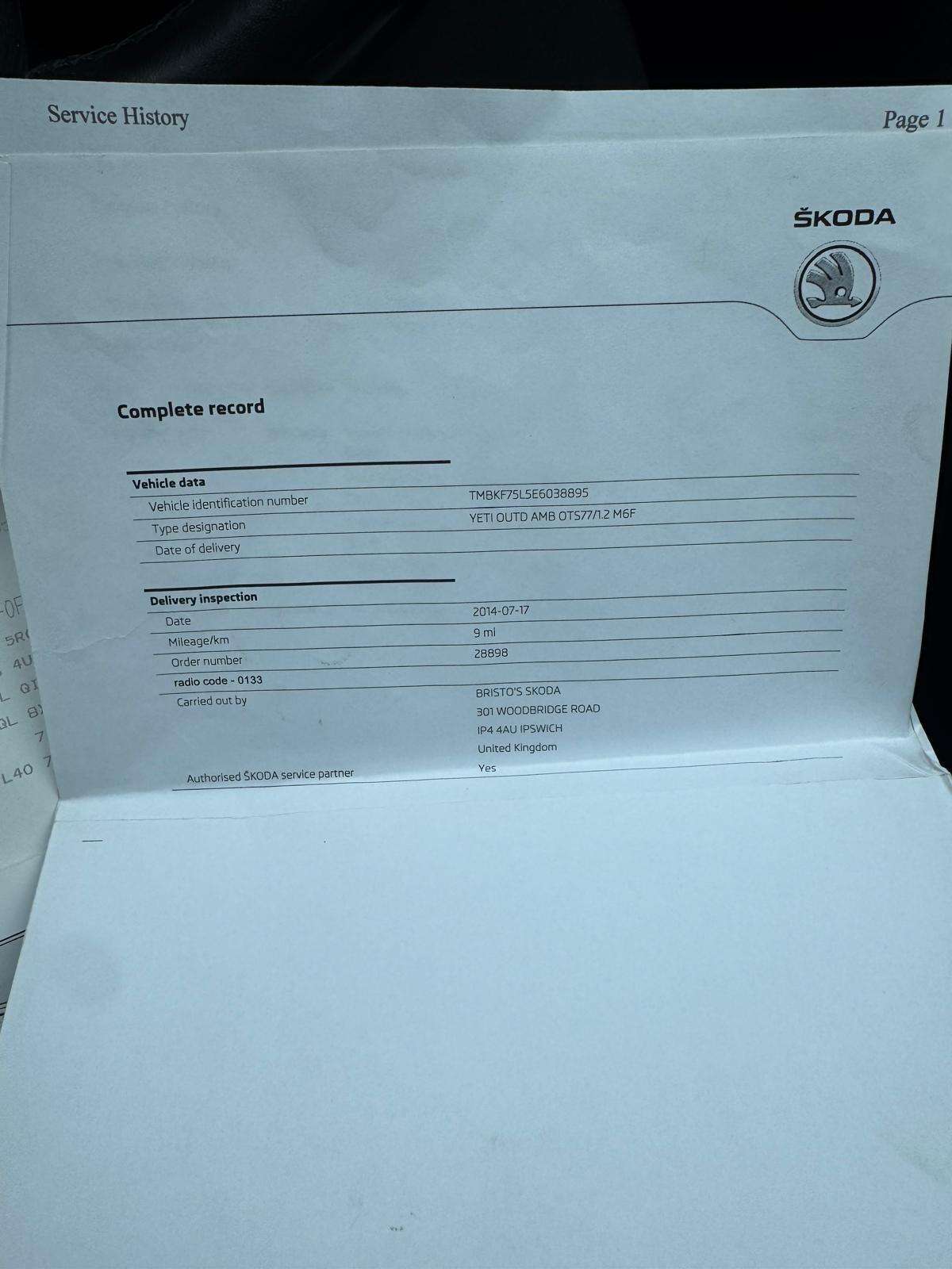 2014 SKODA YETI 2014 SKODA YETI