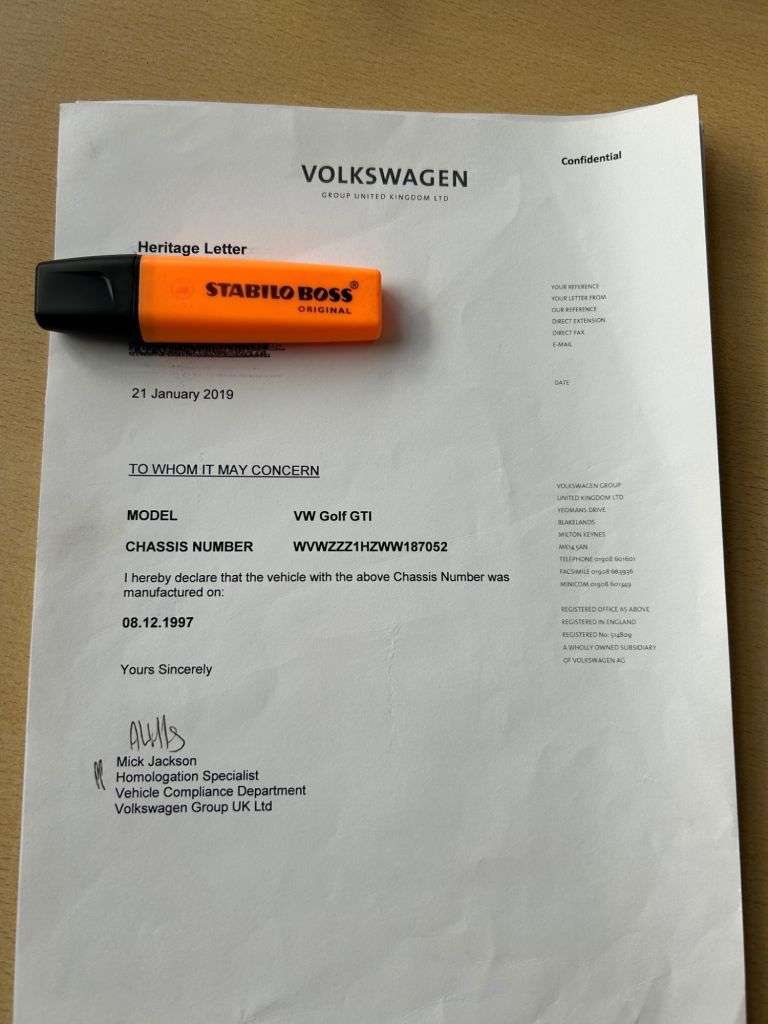 1998 VOLKSWAGEN GOLF 1998 VOLKSWAGEN GOLF