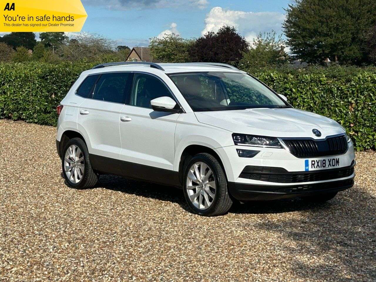 A 2018 SKODA KAROQ 1.5 TSI SE L SUV 5dr Petrol Manual Euro 6 (s/s) (150 ps) mot march 2027 A 2018 SKODA KAROQ 1.5 TSI SE L SUV 5dr Petrol Manual Euro 6 (s/s) (150 ps) mot march 2027