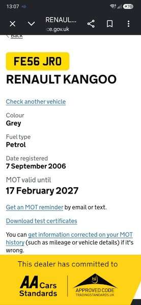 2006 RENAULT KANGOO 2006 RENAULT KANGOO