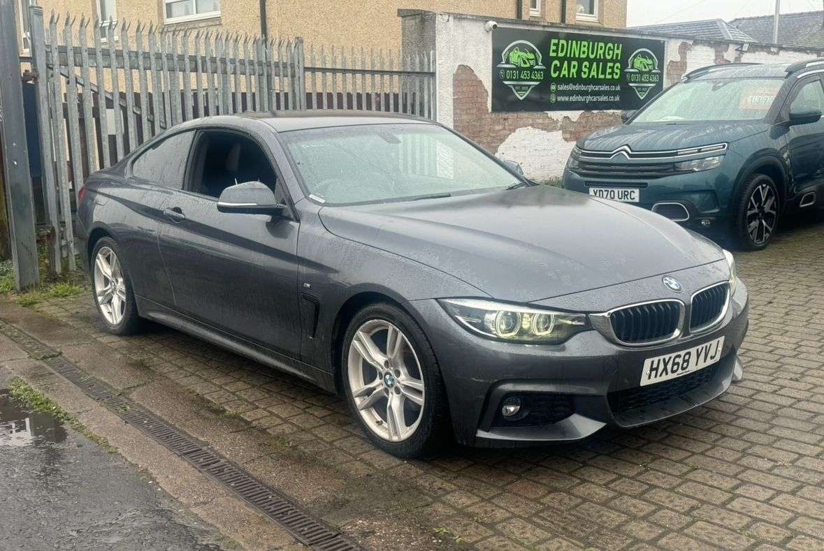 A 2018 BMW 4 SERIES 2.0 420i GPF M Sport Coupe 2dr Petrol Auto Euro 6 (s/s) (184 ps) A 2018 BMW 4 SERIES 2.0 420i GPF M Sport Coupe 2dr Petrol Auto Euro 6 (s/s) (184 ps)