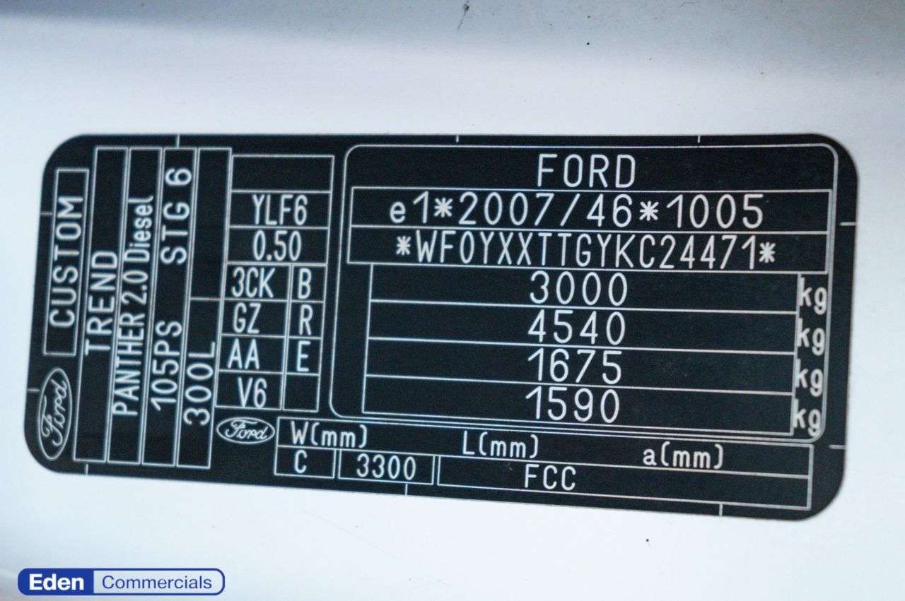 2019 FORD TRANSIT CUSTOM 2019 FORD TRANSIT CUSTOM