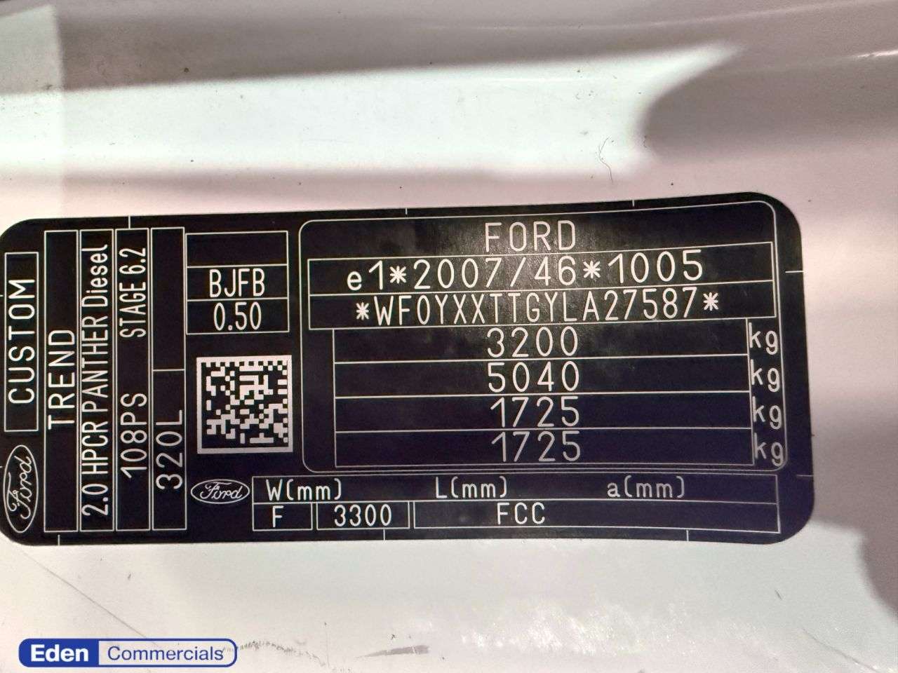 2020 FORD TRANSIT CUSTOM 2020 FORD TRANSIT CUSTOM