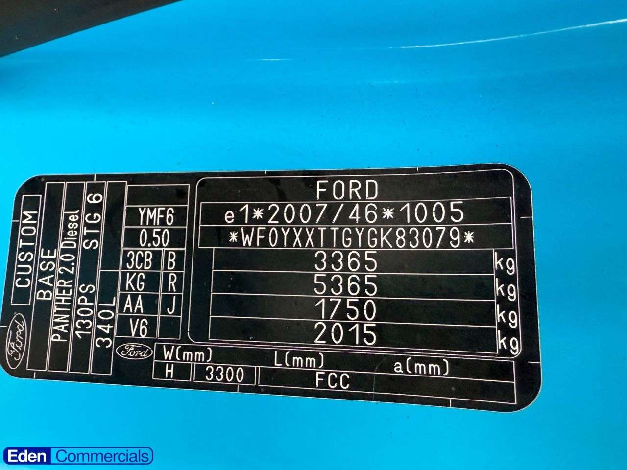 2016 FORD TRANSIT CUSTOM 2016 FORD TRANSIT CUSTOM