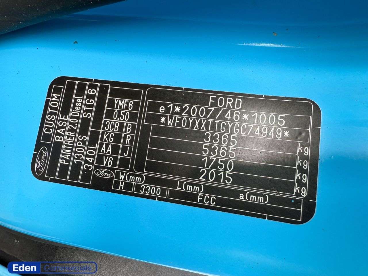 2016 FORD TRANSIT CUSTOM 2016 FORD TRANSIT CUSTOM