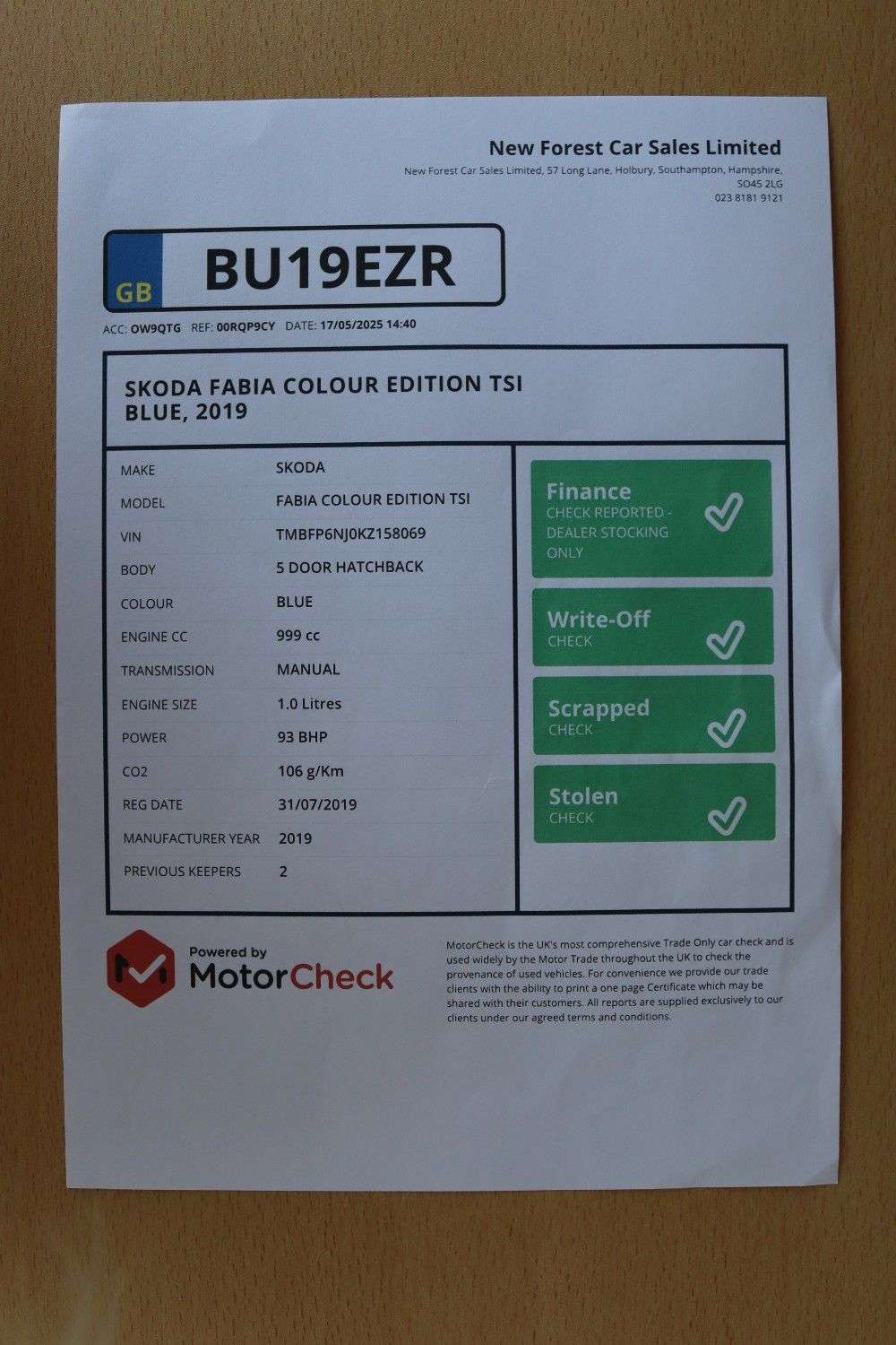 2019 SKODA FABIA 2019 SKODA FABIA