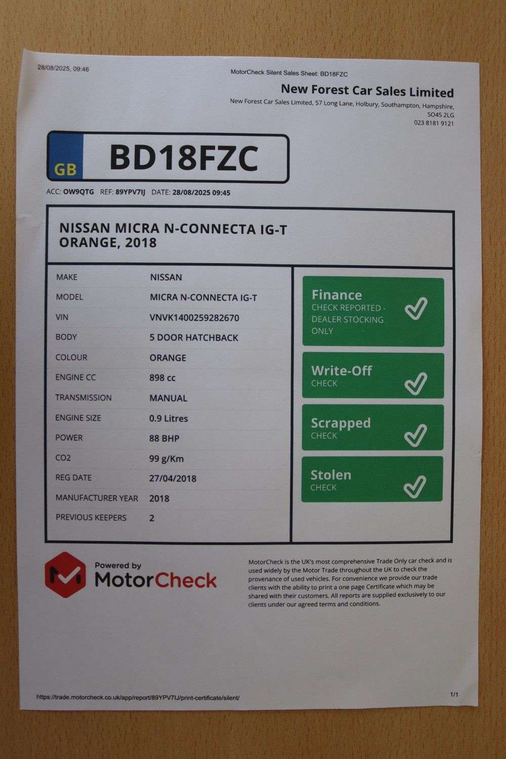 2018 NISSAN MICRA 2018 NISSAN MICRA