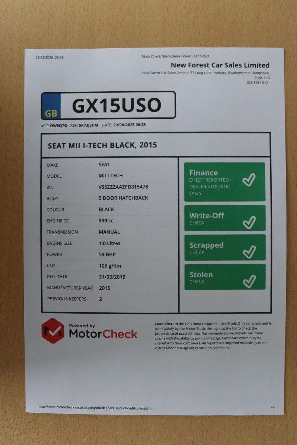 2015 SEAT MII 2015 SEAT MII